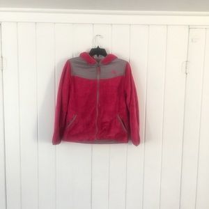 pink north face fleece